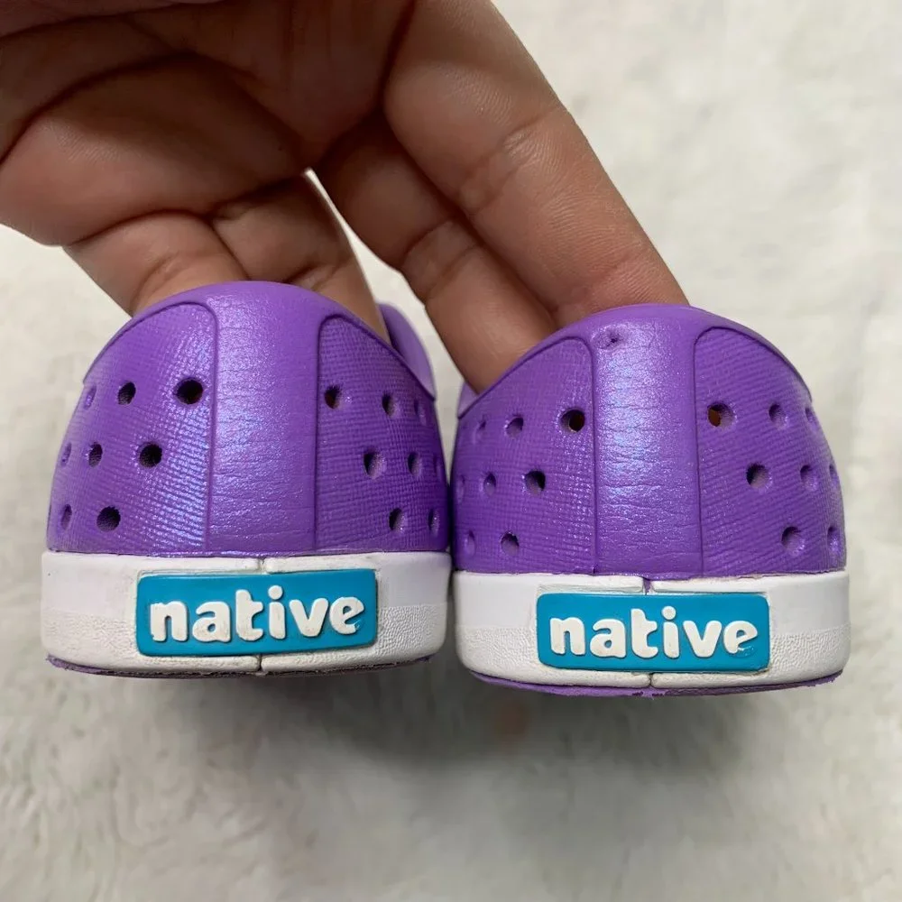 Native Purple Slip-On Water Friendly Toddler Shoes
